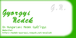 gyorgyi medek business card